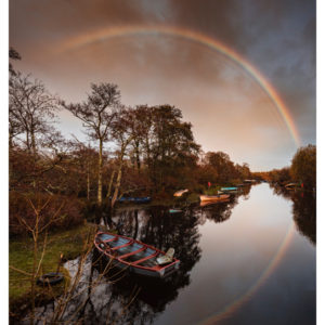 Rainbow over boats