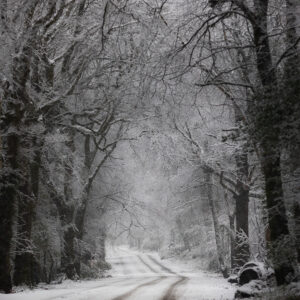 Snowy road Killarney