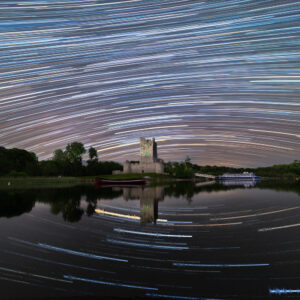 Star trails Ross Castle